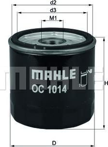 MAHLE OC 1014 - Filtre à huile cwaw.fr