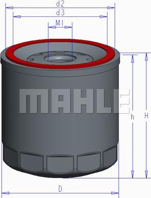 MAHLE OC 1196 - Filtre à huile cwaw.fr