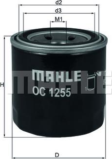 MAHLE OC 1255 - Filtre à huile cwaw.fr