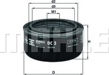 MAHLE OC 3 - Filtre à huile cwaw.fr