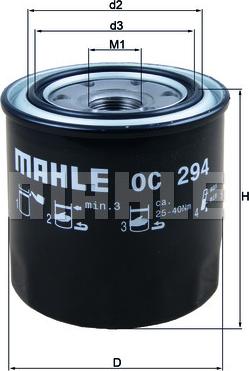 MAHLE OC 294 - Filtre à huile cwaw.fr