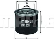 MAHLE OC 205 - Filtre à huile cwaw.fr