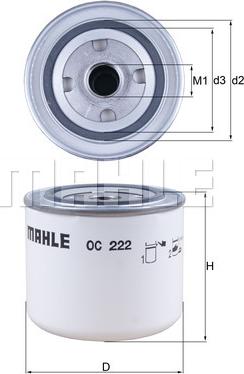 MAHLE OC 222 - Filtre à huile cwaw.fr