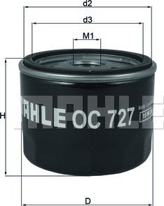 MAHLE OC 727 - Filtre à huile cwaw.fr