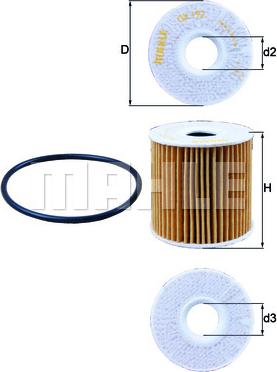 MAHLE OX 192D - Filtre à huile cwaw.fr