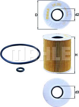 MAHLE OX 203D - Filtre à huile cwaw.fr