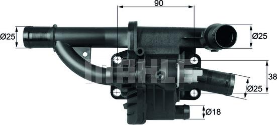 MAHLE TH 40 83 - Thermostat d'eau cwaw.fr