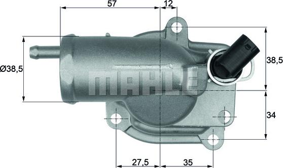 MAHLE TH 10 87 - Thermostat d'eau cwaw.fr