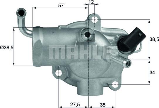 MAHLE TH 12 87 - Thermostat d'eau cwaw.fr