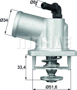 MAHLE TI 54 92 D - Thermostat d'eau cwaw.fr