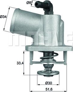 MAHLE TI 55 92 D - Thermostat d'eau cwaw.fr