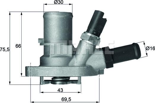 MAHLE TI 149 88 - Thermostat d'eau cwaw.fr