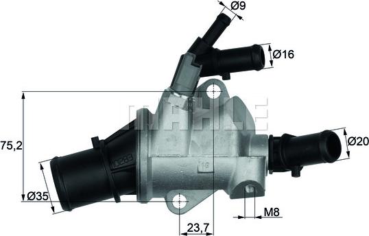 MAHLE TI 148 88 - Thermostat d'eau cwaw.fr