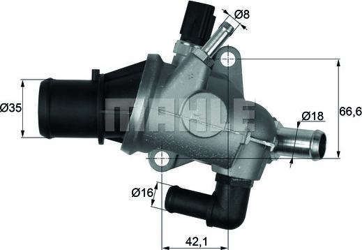 MAHLE TI 163 88 - Thermostat d'eau cwaw.fr