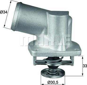 MAHLE TI 132 92D - Thermostat d'eau cwaw.fr