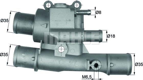 MAHLE TI 123 88 - Thermostat d'eau cwaw.fr