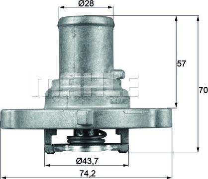 MAHLE TI 122 87D - Thermostat d'eau cwaw.fr