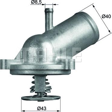 MAHLE TI 209 87D - Thermostat d'eau cwaw.fr