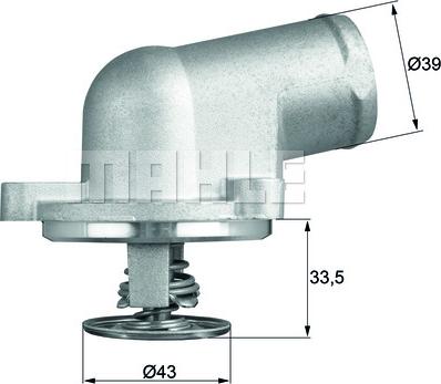 MAHLE TI 207 87D - Thermostat d'eau cwaw.fr