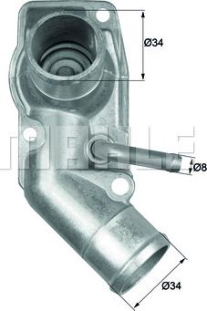 MAHLE TI 213 92D - Thermostat d'eau cwaw.fr