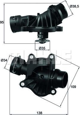 MAHLE TI 234 88 AP - Thermostat d'eau cwaw.fr