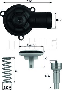 MAHLE TI 220 87D - Thermostat d'eau cwaw.fr