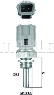 MAHLE TSE 27 - Sonde de température, liquide de refroidissement cwaw.fr