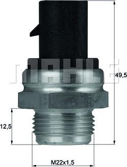 MAHLE TSW 12D - Interrupteur de température, ventilateur de radiateur cwaw.fr