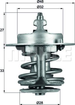 MAHLE TX 63 88 - Thermostat d'eau cwaw.fr