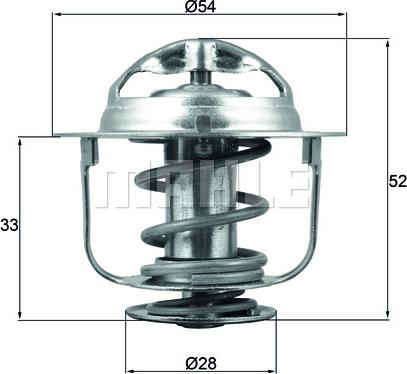 MAHLE TX 198 88D - Thermostat d'eau cwaw.fr