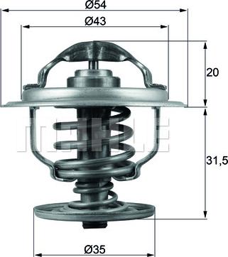 MAHLE TX 109 87 D - Thermostat d'eau cwaw.fr