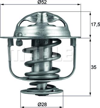 MAHLE TX 119 82D - Thermostat d'eau cwaw.fr