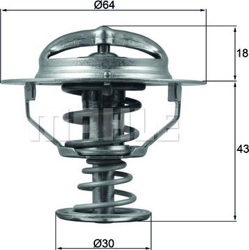 MAHLE TX 114 82D - Thermostat d'eau cwaw.fr