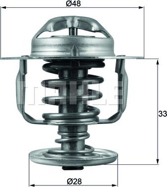 MAHLE TX 110 82D - Thermostat d'eau cwaw.fr