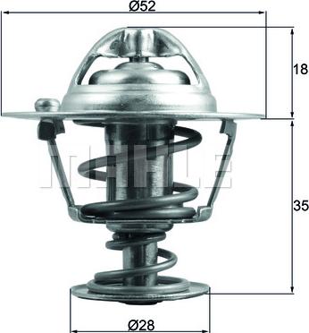 MAHLE TX 184 78D - Thermostat d'eau cwaw.fr