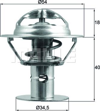 MAHLE TX 180 86D - Thermostat d'eau cwaw.fr