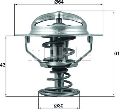 MAHLE TX 178 78D - Thermostat d'eau cwaw.fr