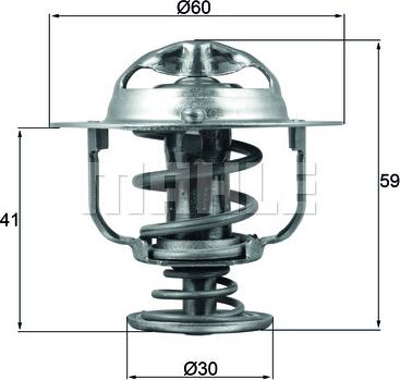 MAHLE TX 177 82D - Thermostat d'eau cwaw.fr