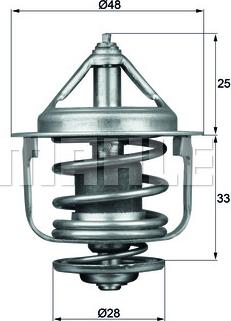 MAHLE TX 87 77D - Thermostat d'eau cwaw.fr