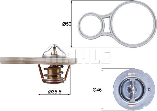 MAHLE TX 255 91 - Thermostat d'eau cwaw.fr