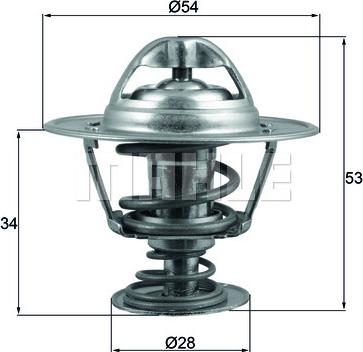 MAHLE TX 203 88D - Thermostat d'eau cwaw.fr