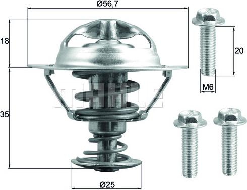 MAHLE TX 202 90D - Thermostat d'eau cwaw.fr