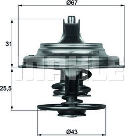 MAHLE TX 23 83D - Thermostat d'eau cwaw.fr