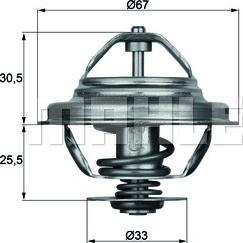 MAHLE TX 27 80D - Thermostat d'eau cwaw.fr