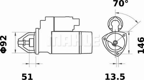 MAHLE 11139162 - Démarreur cwaw.fr