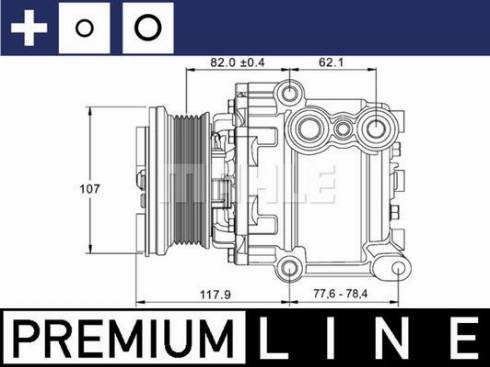 MAHLE ACP 1335 000P - Compresseur, climatisation cwaw.fr