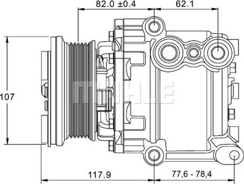 MAHLE ACP 1335 000P - Compresseur, climatisation cwaw.fr