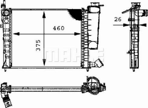 MAHLE CR 478 000P - Radiateur, refroidissement du moteur cwaw.fr