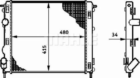 MAHLE CR 604 000S - Radiateur, refroidissement du moteur cwaw.fr