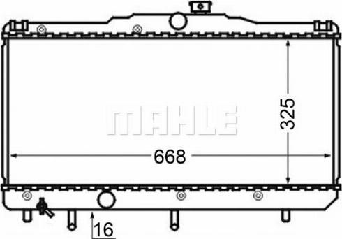 MAHLE CR 122 000S - Radiateur, refroidissement du moteur cwaw.fr